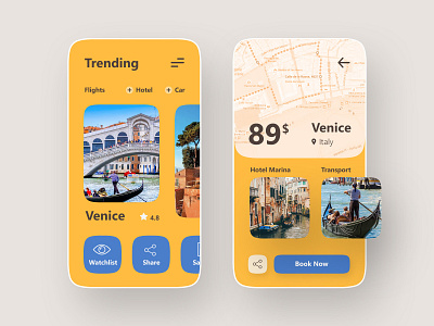 Travel App app clean design interface product ticket booking travel ui uidesign