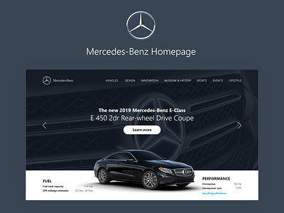 Mercedes Benz Homepage Redesign - First Screen design redesign ui ux web webdesign