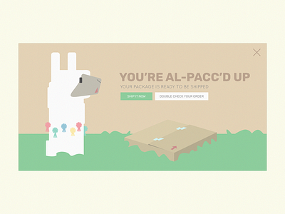 DailyUI - 016 - Pop up adobe adobe xd alpaca conceptual dailyui dailyui 016 design illustration interface minimal popup ui