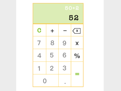 2019 08 07 11.37.54 calculator dailyui dailyui 005 green ui