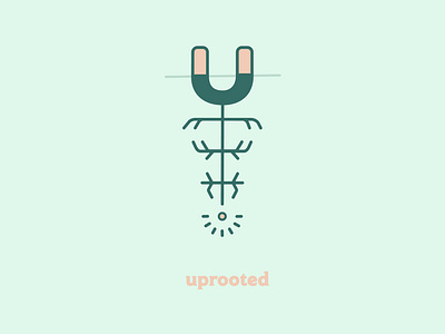 Uprooted Garden Logo garden gardener ground logo nature roots