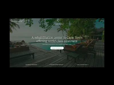 Rehabilitation center Anker Huis - Menu animation animation clean design green health healthcare hover interaction interface mental health menu minimal ui ux web animation web design