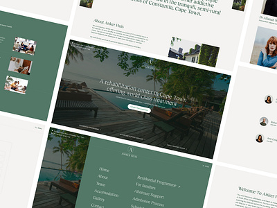 Rehabilitation center Anker Huis animation clean design green health healthcare interface layout logo mental health minimal rehabilitation ui ux web design web layout