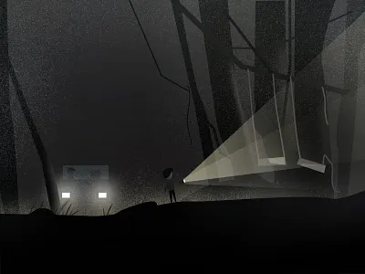 illustration - Scary Place character creative dark illustration dark theme illustration inside muzli photoshop playdead scary scary place vector