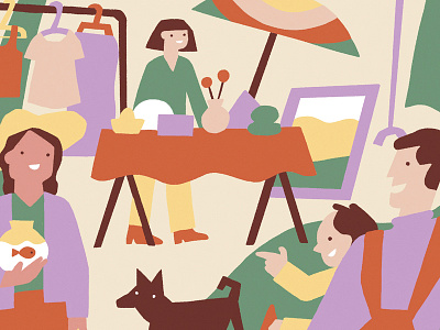 Flea Market poster market people poster