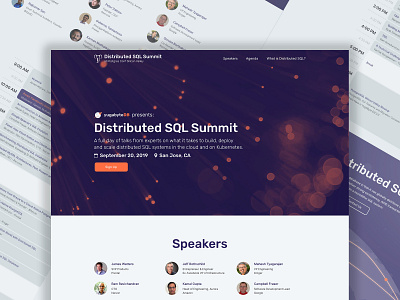 Distributed SQL Summit v2 - Desktop branding conference database landing page product design startup branding summit user experience design user interface ux design visual identity website