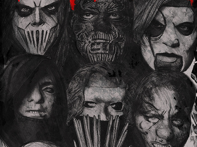 Slipknot - We Are Not Your Kind charcoal illustration merchandise slipknot wanyk