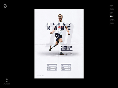 The Top 6 - Harry Kane art direction branding concept creative design dribbble shot football graphic infographic information design poster poster a day poster design premier league spurs tottenham type typogaphy visual visual communication