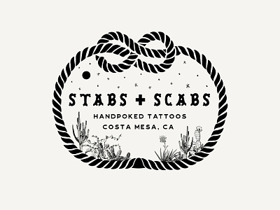 Stabs + Scabs Logo art branding clean design identity illustration illustrator lettering logo minimal type typography