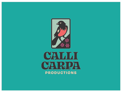 Callicarpa Productions - Branding album art bird branding design flat illustration psychedelic retro vector