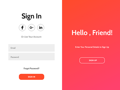 Sign In design ui ux