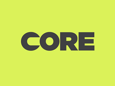 CORE Fitness logo branding bright design dumbbell fitness graphic design identity logo negative space philadelphia typography vector