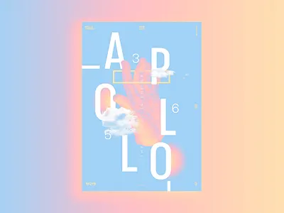 Clouds Poster #219 cloud digital art typography