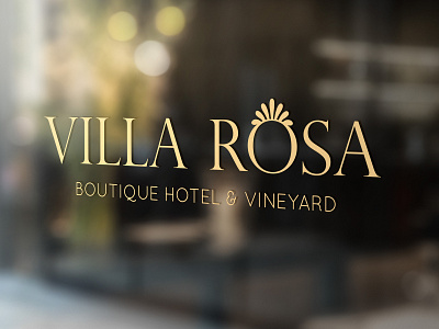 VILLA ROSA - Boutique Hotel & Vineyard Window Signage branding design graphic graphicdesign holiday home hotel hotel branding hotels logo logo design logodesign logos logotype resort vector villa vineyard window