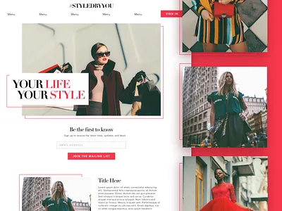 Fashion Website fashion landing landingpage website