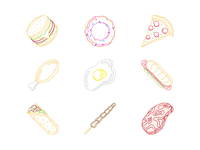 Food food icon icon set illustration