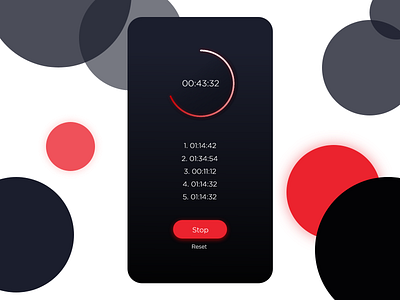 Stop Watch 014 daily ui dailyui dailyui 014 stop watch