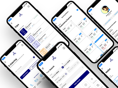 Train booking app design app concept app dashboard app design blue booking app branding concept design illustration ios app design train typography ui ux web