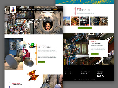 City Museum Web Design city city museum clean design museum park web web design website