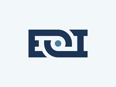 EOI - Logo Design blue branding clean consulting design eye logo logotype