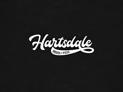 Hartsdale House Of Pizza black branding calligraphy identity logo pizza logo