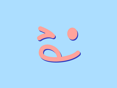 Winky Face (id) alphabet emoji face id industrial design letter letters tounge wink winky face