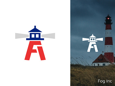 Daily Logo Challenge | Day 031 (Lighthouse) beach branding concept dailylogochallenge design design challenge fi fog fog inc identity lighthouse lighthouse logo logo logo challenge logo concept monogram vector