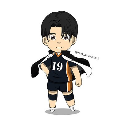 Rustu Shoyo animation chibi haikyuu