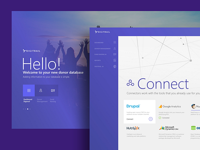 Digitrail - Fundraising Analytics analytics corporate design flatui fundraising microsoft powerbi uidesign uiux