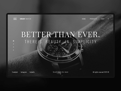 Smart Watch clean dark dark mode dark theme dark ui mexico smartwatch theme ui ui design ux ux design watch watches