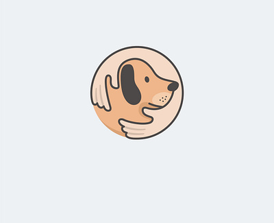 Dog Care Logo care cute debut shot design dog dog logo holding hands logo vector