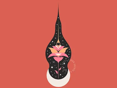 Luna blooming design eye flower guadalajara illustration luna mexico moon night noise space star stars textures