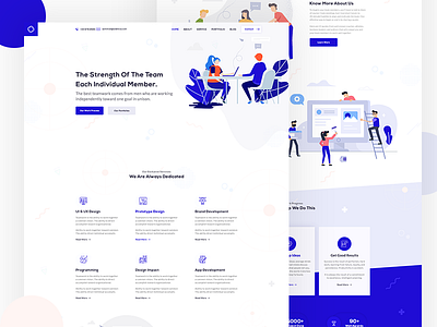 Portfolio Website Homepage Design agency branding colorful creative agency design envato illustration landing page ui landingpage portfolio portfolio design portfolio site portfolio website psd psd template template typography ui ux website