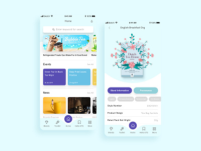 Tea Factory app branding design flutter landing mobile sketch ui ux