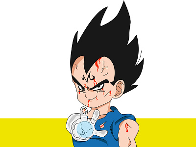 Majin Vegeta Young anime dragon ball dragon ball z dragonball dragonballz illustration majin majin vegeta manga prince saiyan vector vegeta