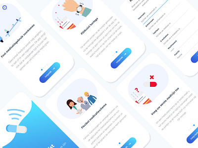 PillAssist App - User Onboarding app blue branding clean dashboard design gradient illustration interface landingpage minimal mobile settings sketch typography ui ux vector web web design