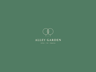 Alley Garden branding coffee colourcafe green homestay house logo logodesign tea