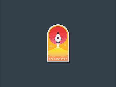 SPACEMASTER able design illustration poster rocket space spaceship spaceshuttle sticker tag vector