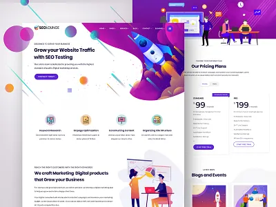 SEOLounge - SEO Agency Theme agency branding corporate design digital marketing digital marketing agency illustration marketing marketing agency seo seo agency seo company vector web