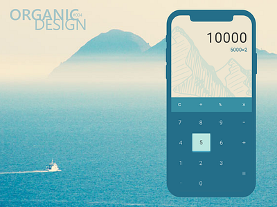 Calculator Design #004 calculator calculator app calculator ui daily004 dailychallenge design illustration organic uiux xd