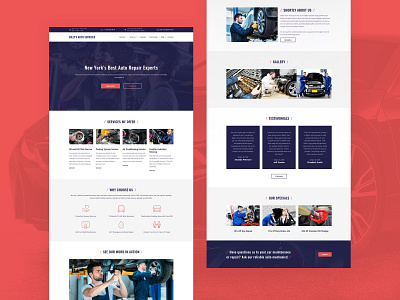 Car Repair Website Template design landing landingpage responsive template design uiux web design web page design website builder website concept website design