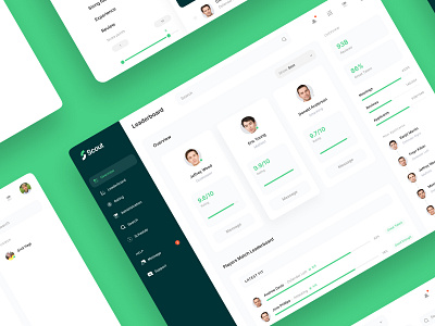 Scout Talent - Dashboard UI app branding coach dashboard design design system football graphic design platform product design scout soccer sport talent ui user experience ux ux strategy web applications