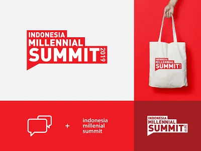 Indonesia Millennial Summit 2019 branding conference design event identity indonesia logo logotype simple summit type