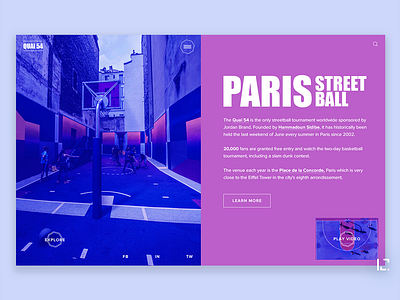 Sreet Ball 2019 concept creative design minimal sport typography ui uiux ux web webdesign website
