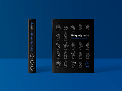 Uniquely India - Digital Opportunity black blue book book cover cover design digital india investment kalaari mudra print publication venture capital