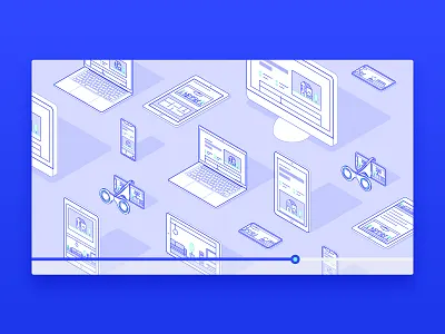 Spec Explainer Videos illustration isometric vector