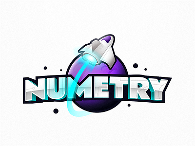 Numetry cosmos game logo logo orbit planet rocket space spaceship spaceships