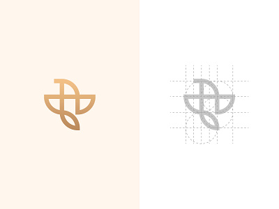 Colibri Monogram Logo abstract bird clean colibri flat geometric grid grid logo hellodribbble icon leaf logo logo design logo grid minimalistic minimalistic logo modern monogram pictogram symmetric