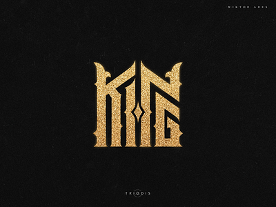 King clothing crown game gold high style king lettering logo logotype music tshirt typography wiktor ares