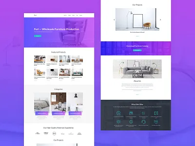 Furniture Manufacturer Website Template ai development landing landingpage programming template template builder template design ui web weblium website website builder websites